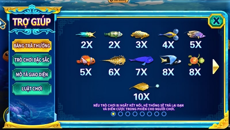 Các loại cá có mức quy đổi điểm thưởng khác nhau